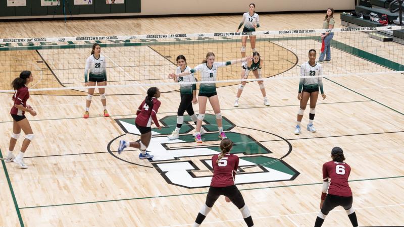 K-12 volleyball match