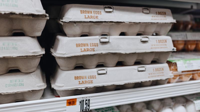  Eggs for sale at a supermarket.