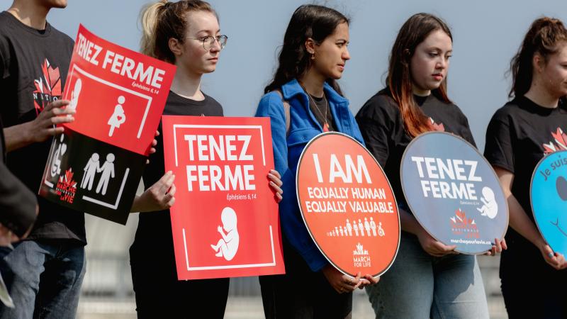Canadian pro-life activists at National March for Life press conference