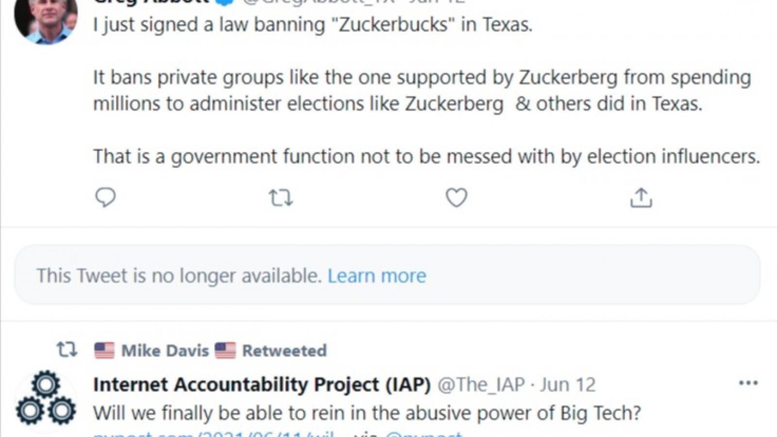 Removed tweet from Mike Davis on June 12