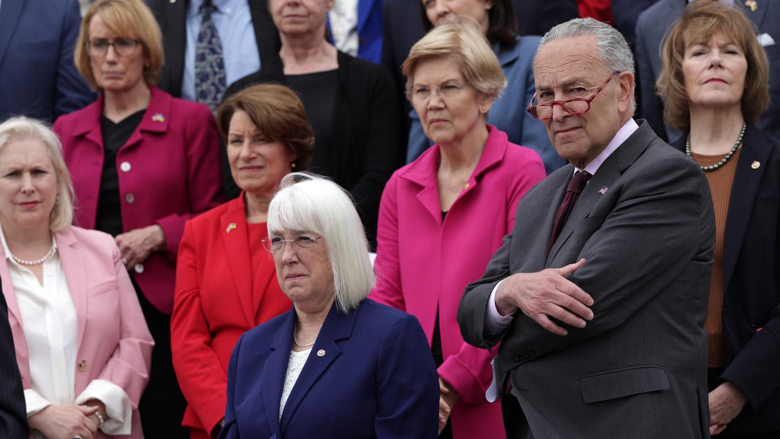 Chuck Schumer and Senate Democrats, Capitol, Washington, D.C., May 3, 2022