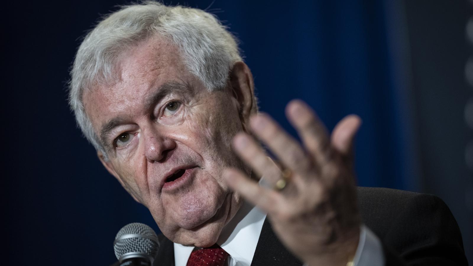 Former House Speaker Newt Gingrich Giving Speech