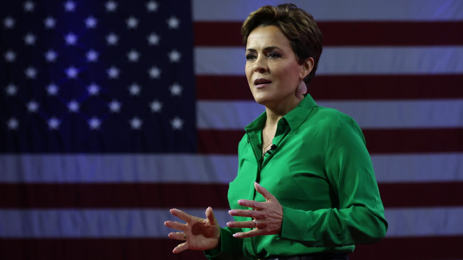 Former Arizona Republican gubernatorial candidate Kari Lake speaks during the annual Conservative Political Action Conference (CPAC) at Gaylord National Resort & Convention Center on March 4, 2023 in National Harbor, Maryland.