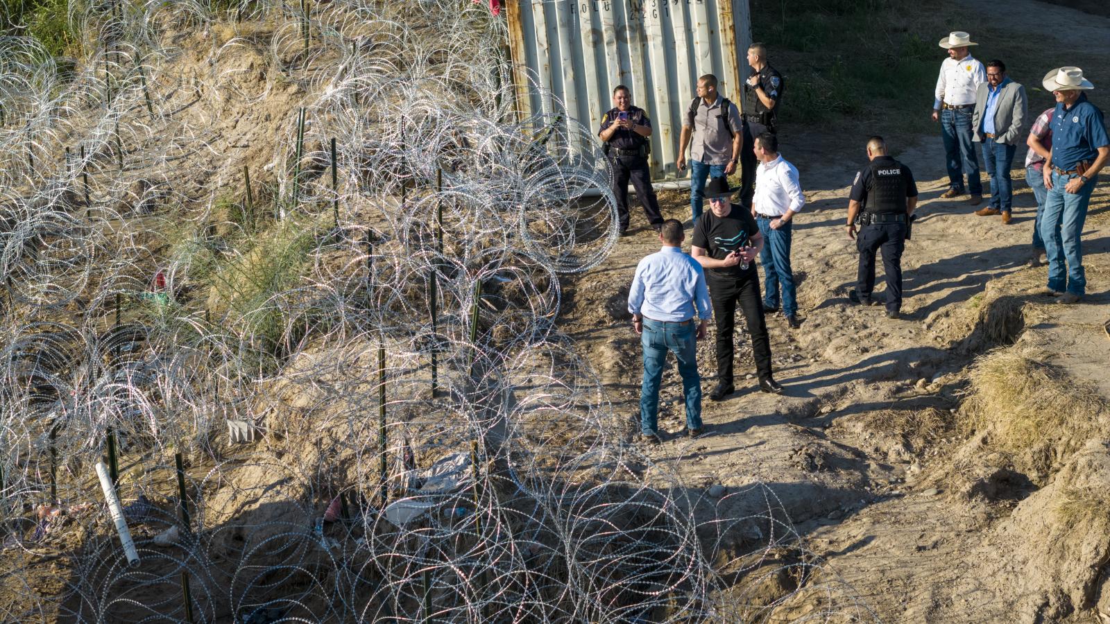 Elon Musk, border, Eagle Pass, Texas, Sept. 28, 2023