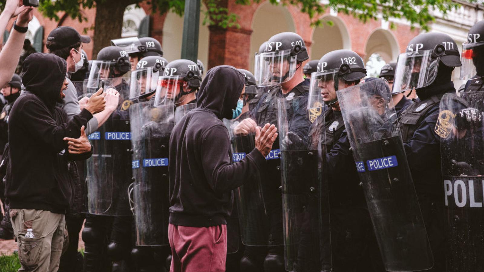 Anti-Israel protesters at U. of Virginia, May 4, 2024