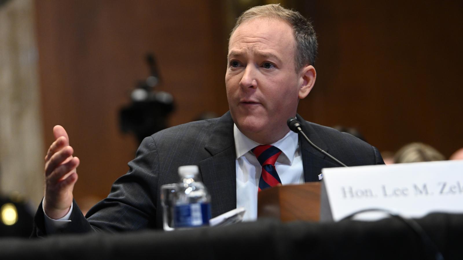 Lee Zeldin, U.S. President-elect Donald Trump's nominee to be Administrator of the Environmental Protection Agency, speaks during his Senate Environment and Public Works confirmation hearing on Capitol Hill on January 16, 2025